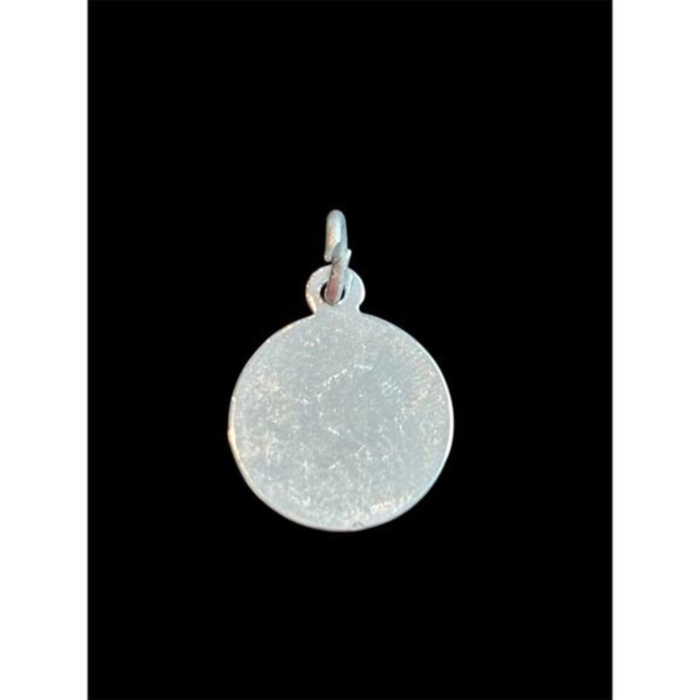 Vtg Blank Griffith And Sons Round Sterling Silver Charm For Engraving 925